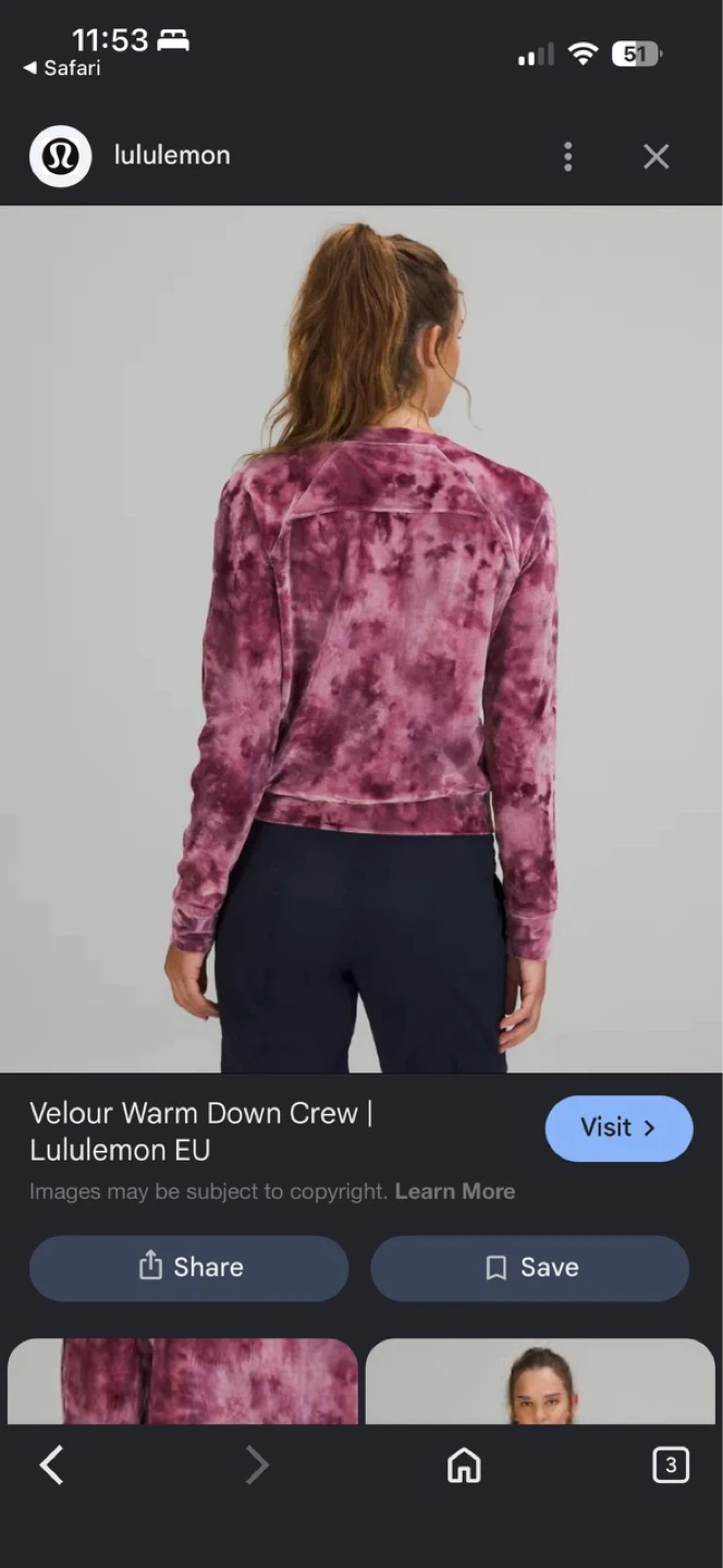 Lululemon Velour Warm Down Crew