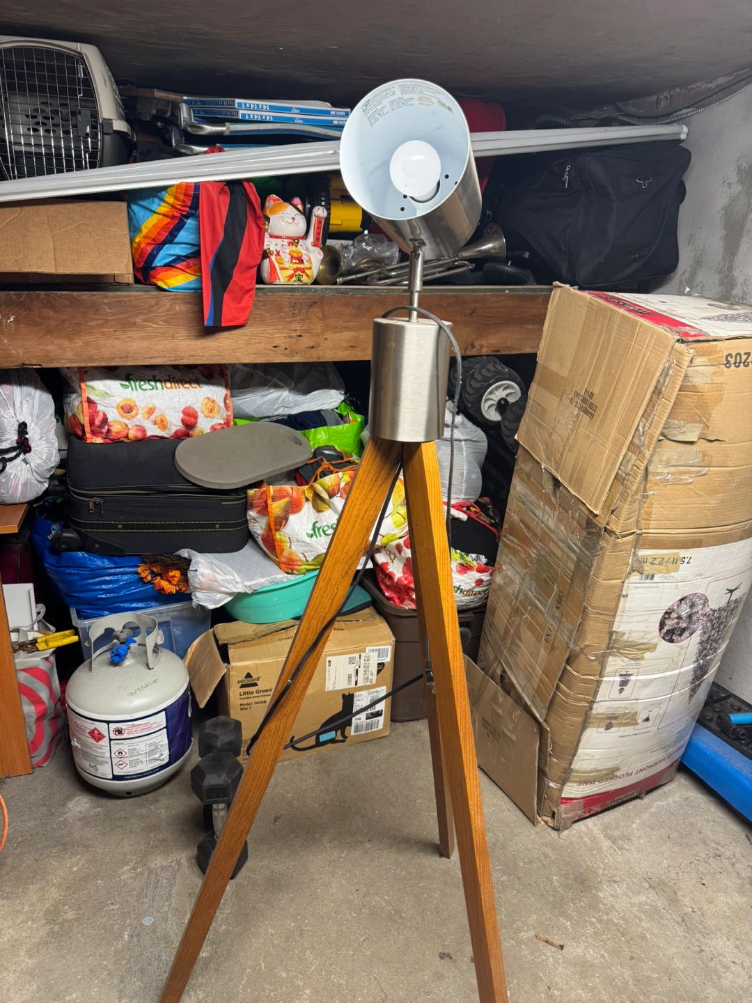 Tripod Floor Lamp with Metal Shade - photo 2