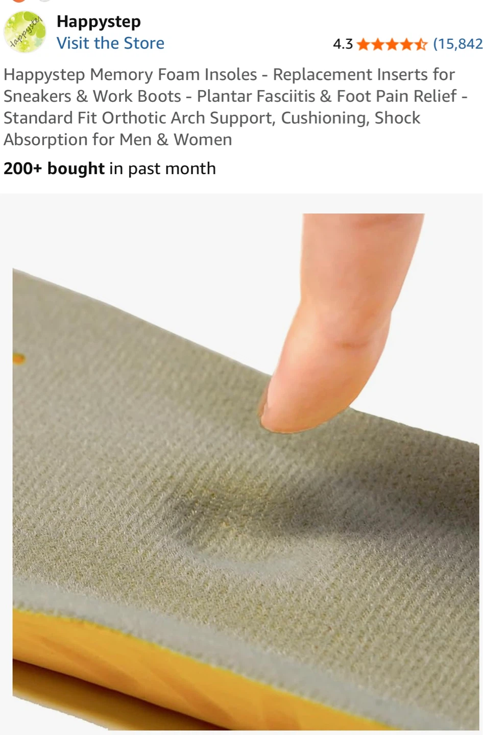 Happystep Memory Foam Insoles