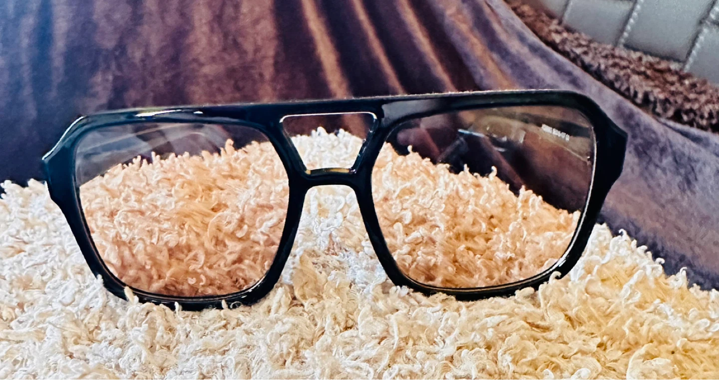 Black Aviator Style Glasses KD98062