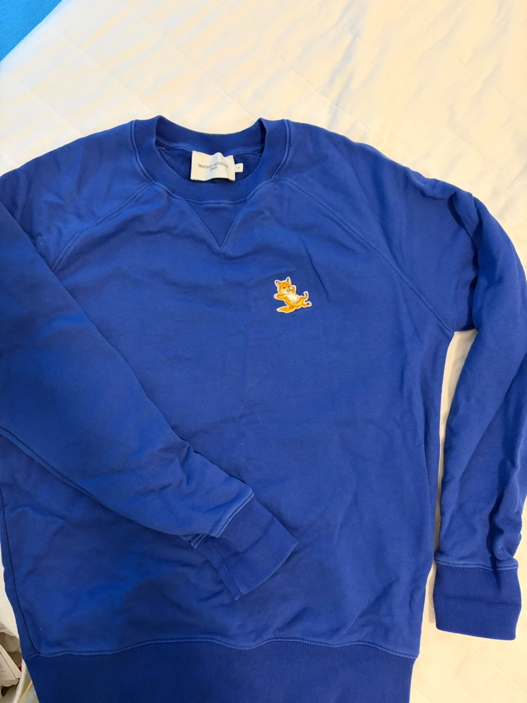 Maison Kitsuné Blue Sweatshirt with Fox Logo - photo 2