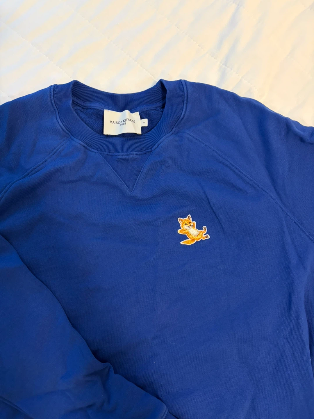 Maison Kitsuné Blue Sweatshirt with Fox Logo - photo 3