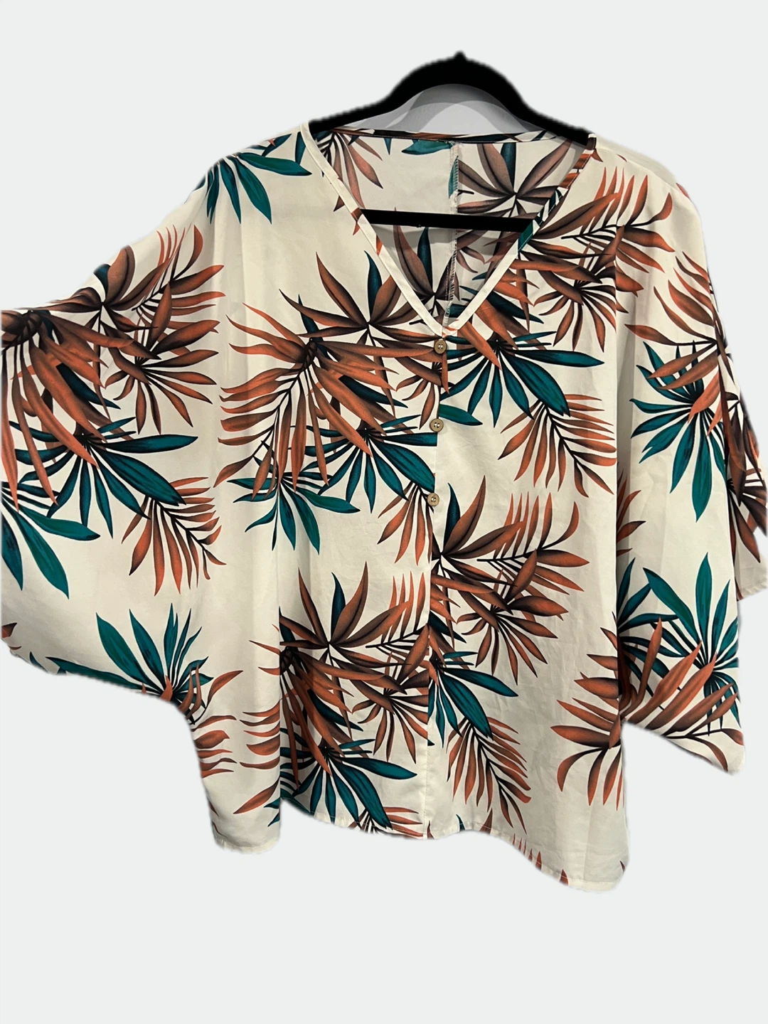 Women's Floral Print V-Neck Blouse - photo 2