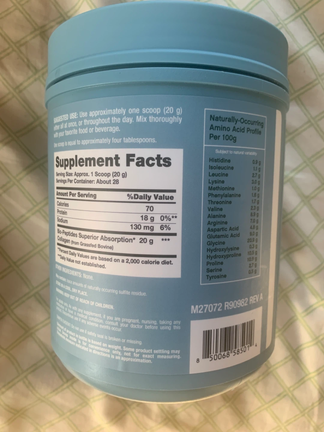 Neocell Collagen Bio Peptides Protein Grass fed Unflavored 20oz - photo 2