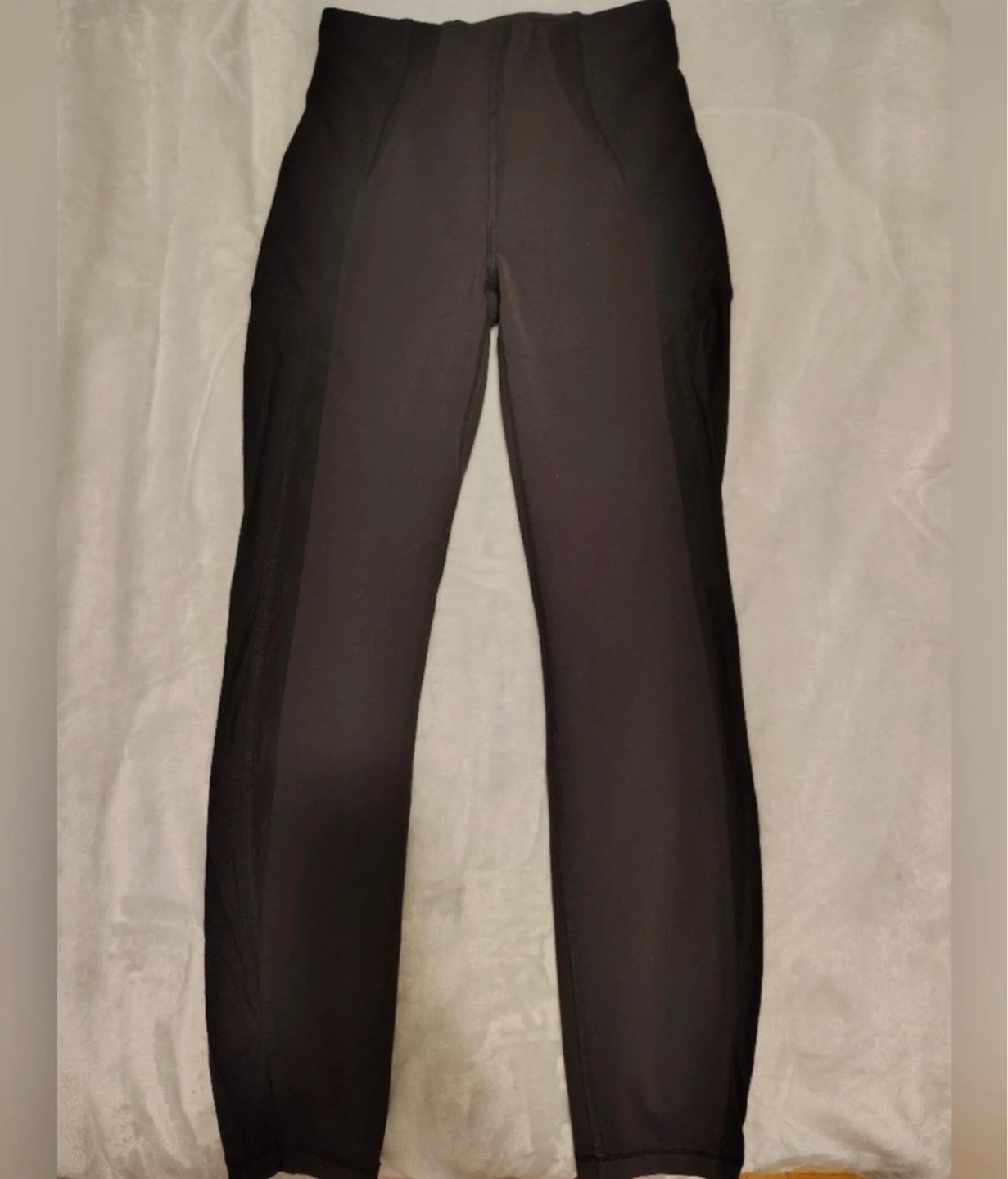 Lululemon Black Mesh Panel Leggings Full Length Size 6 - photo 2