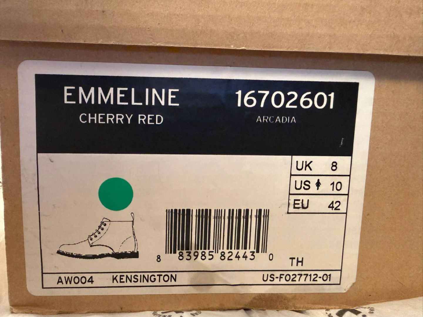 Dr. Martens Emmeline Arcadia Cherry Red Boots