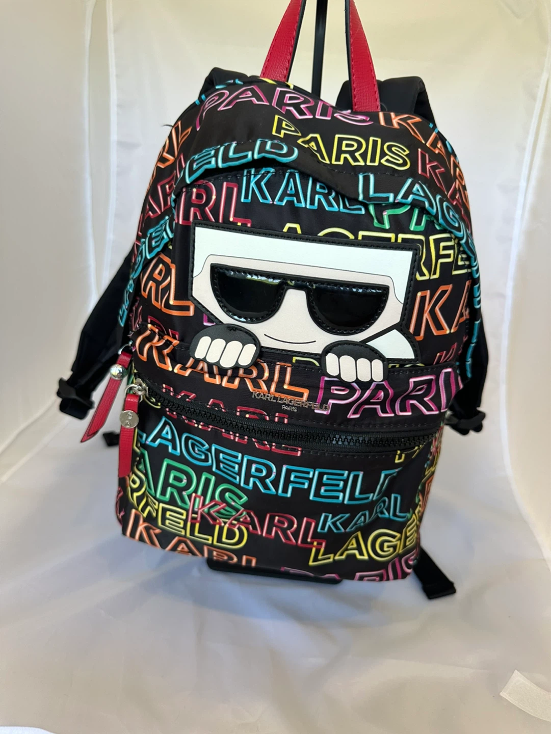 Karl Lagerfeld Paris K/Ikonik Neon Logo Backpack