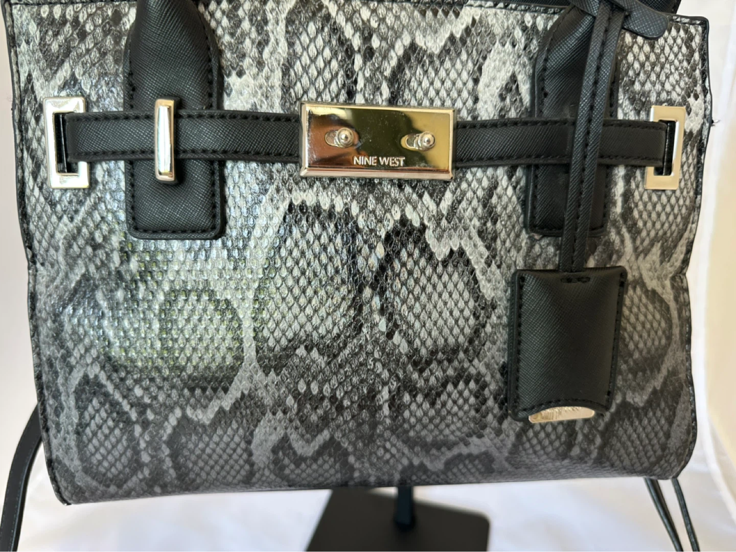 Nine West Snake Satchel Tote Purse - photo 2