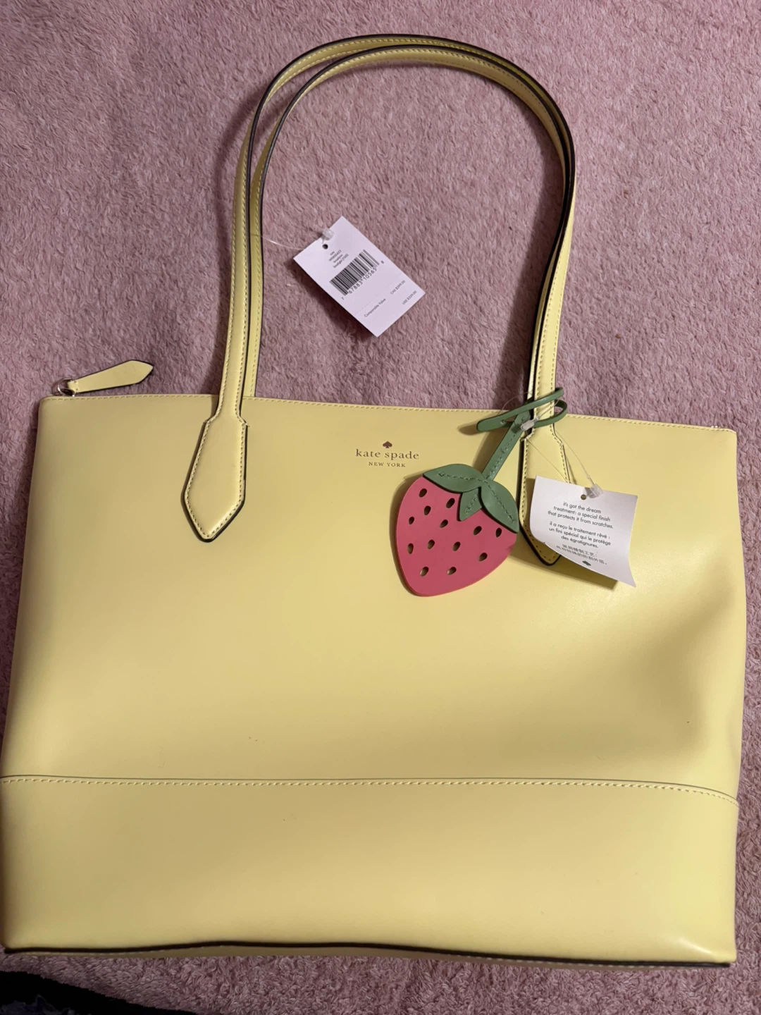 Kate Spade Tote Bag with Strawberry Charm - Yellow - photo 2