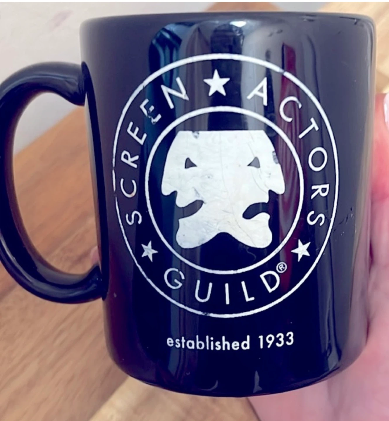 Screen Actors Guild black ceramic logo Mug