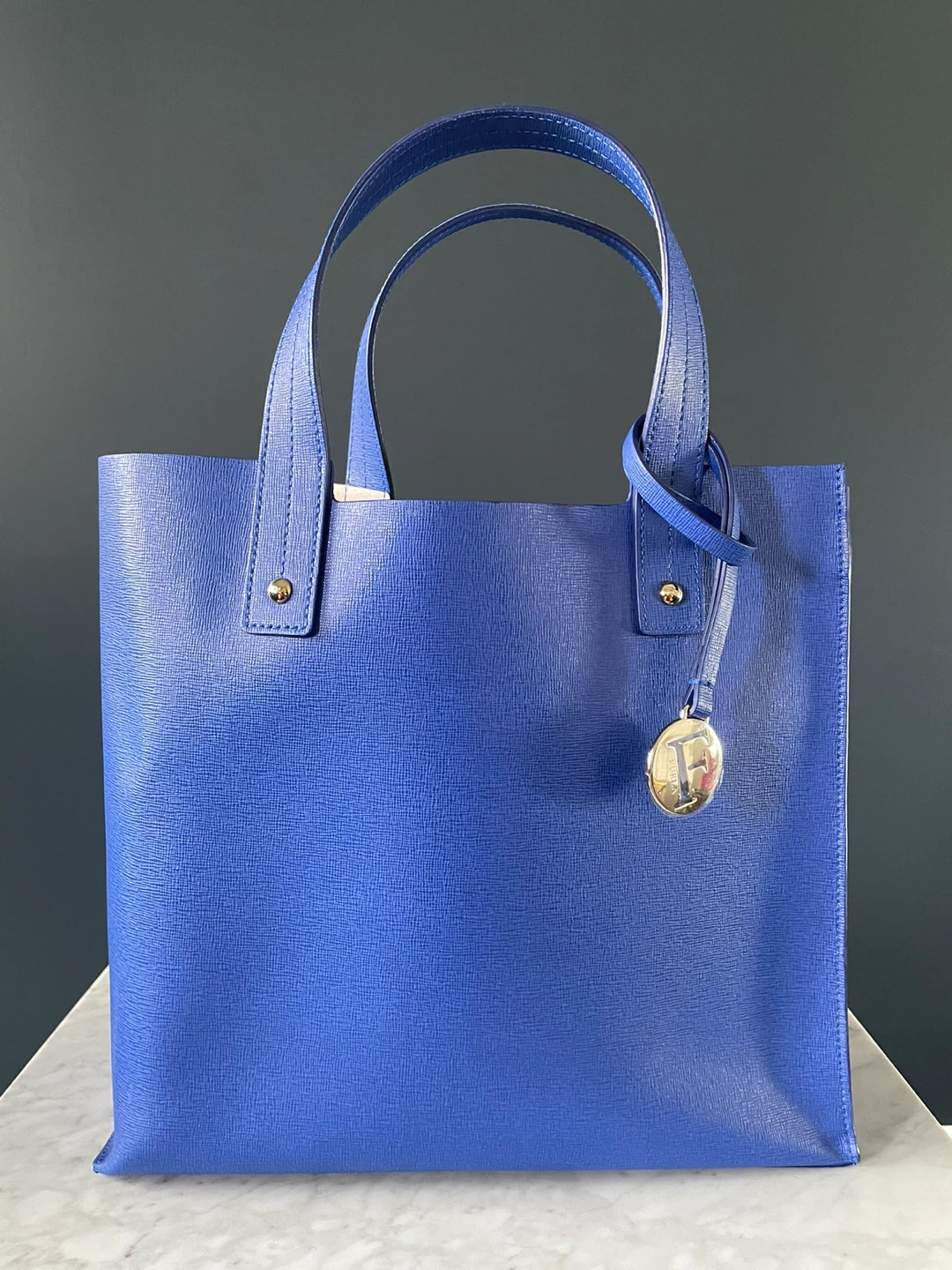 Furla Cobalt Blue Medium-Sized Tote Bag (Like New)