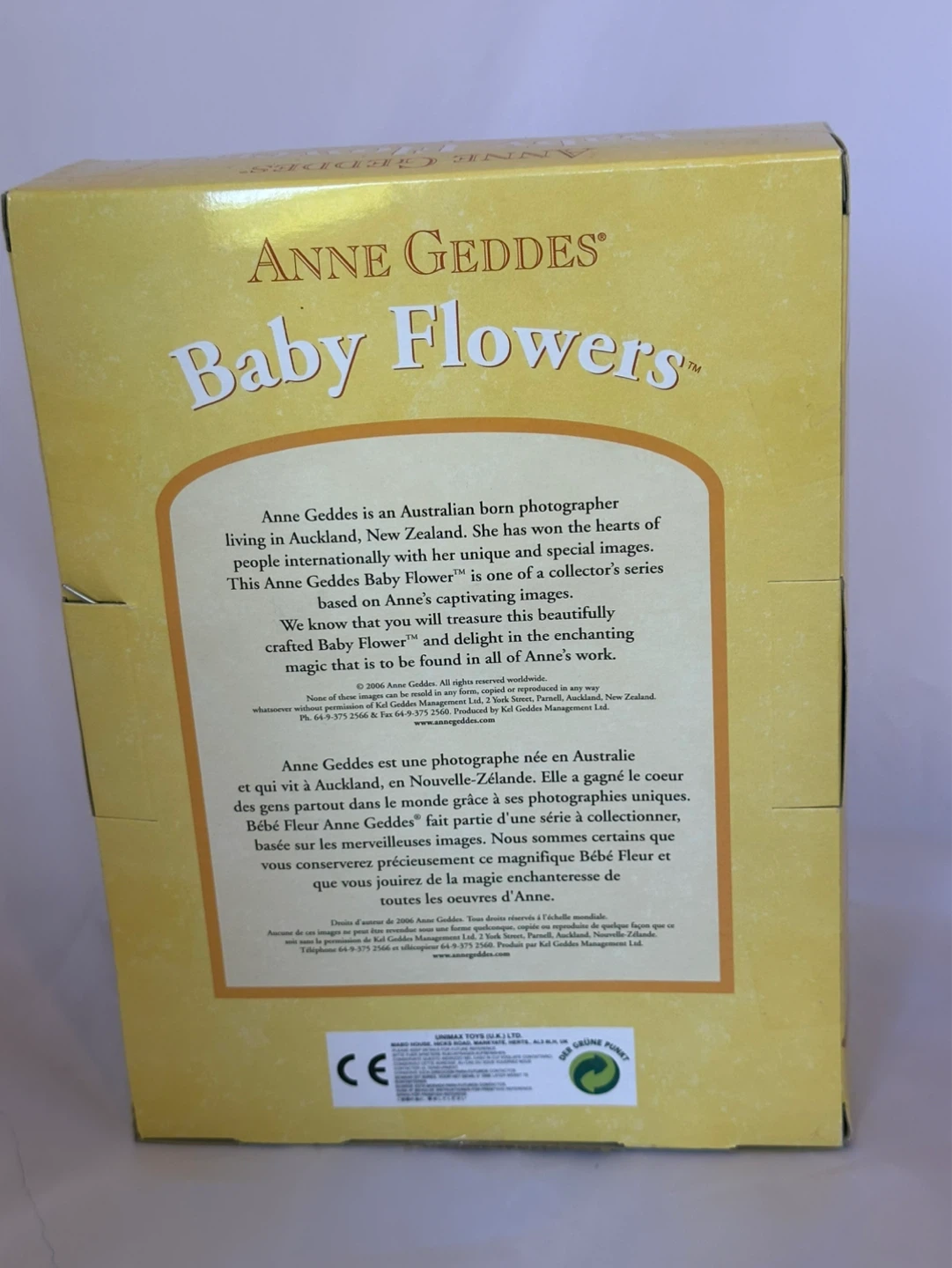 Anne Geddes Baby Flowers Sunflower Doll 2006 Collection NIB Rare - photo 4