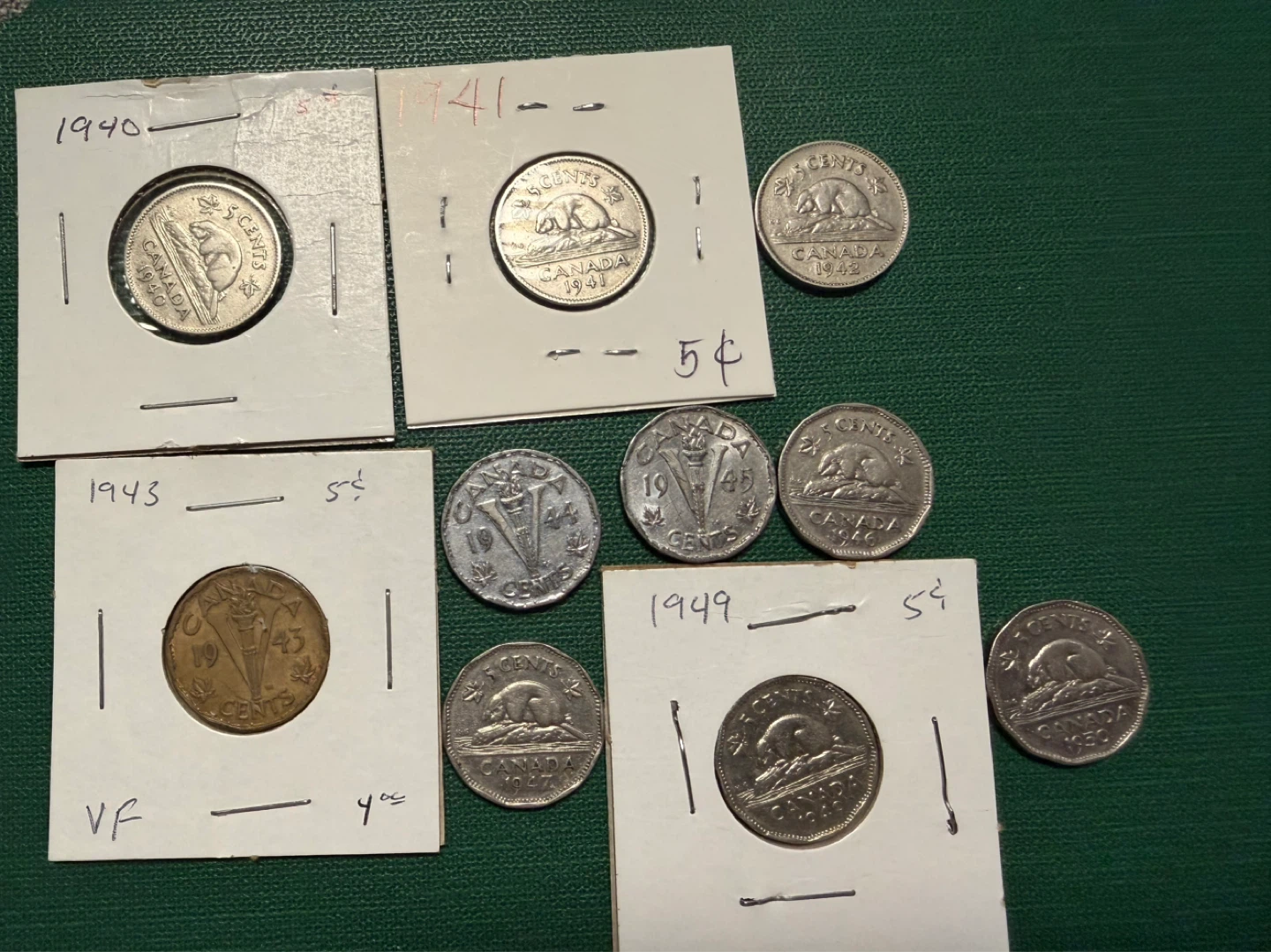 Collection of Canadian Nickels (Various Years)