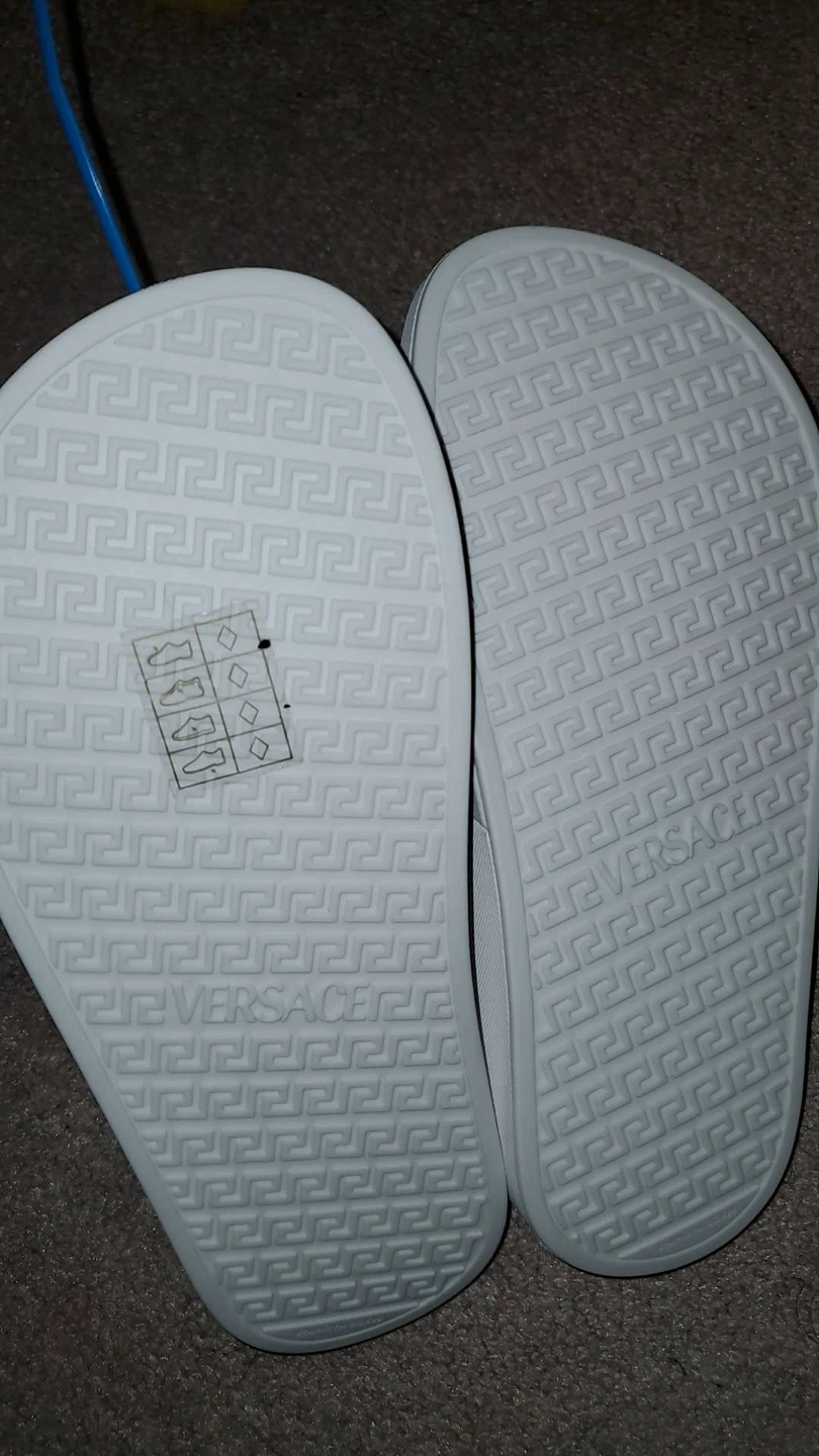 Versace White Slides - Size Large - photo 2