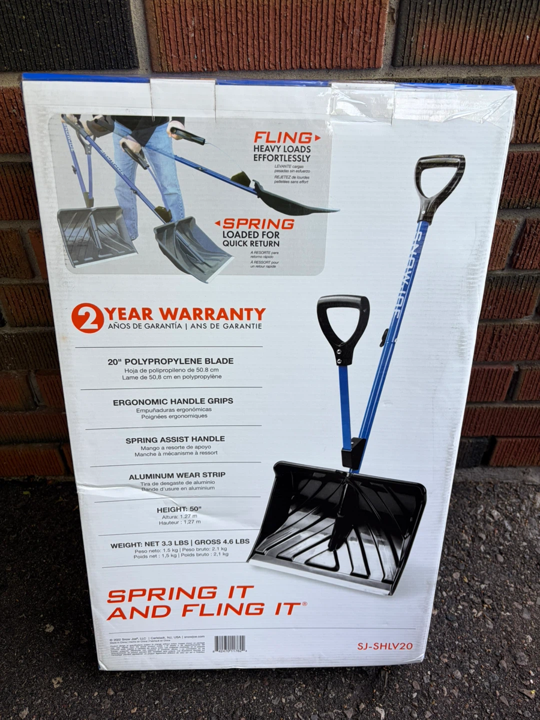 Snow Joe 50" Spring Assist Snow Shovel