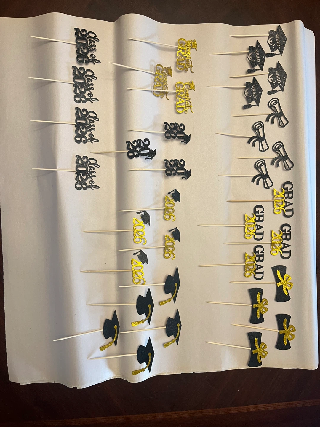 Graduation Cupcake Toppers - Class of 2026