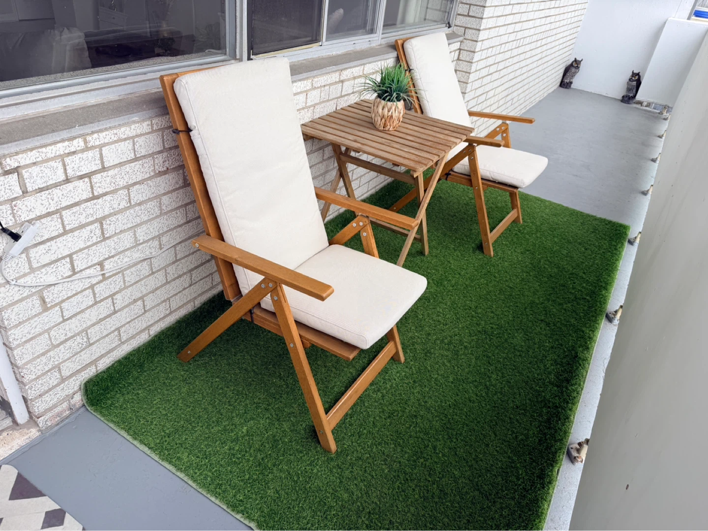 Outdoor Waterproof Patio Furniture with artificial grass