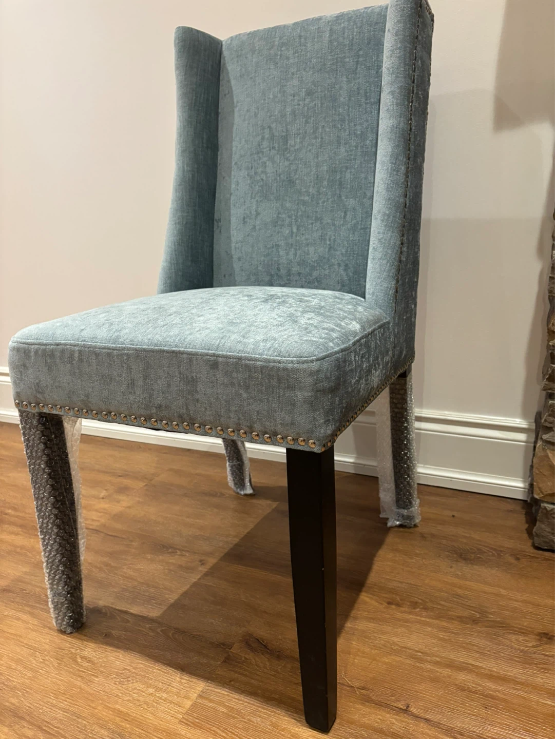 NEW LIght Blue Upholstered Dining Chair - photo 2