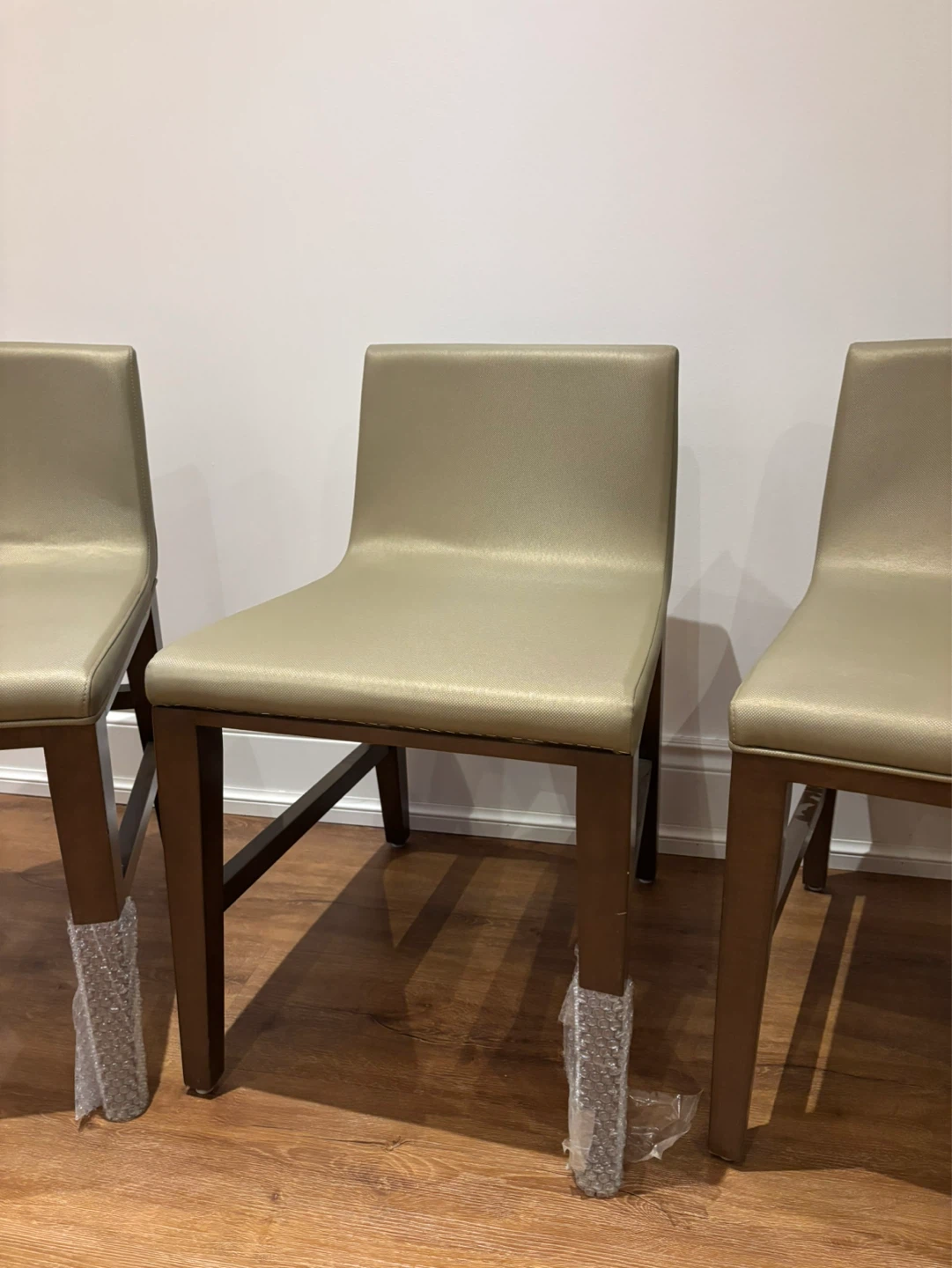 NEW Set of 3 Bar Stools - Faux Leather - photo 3