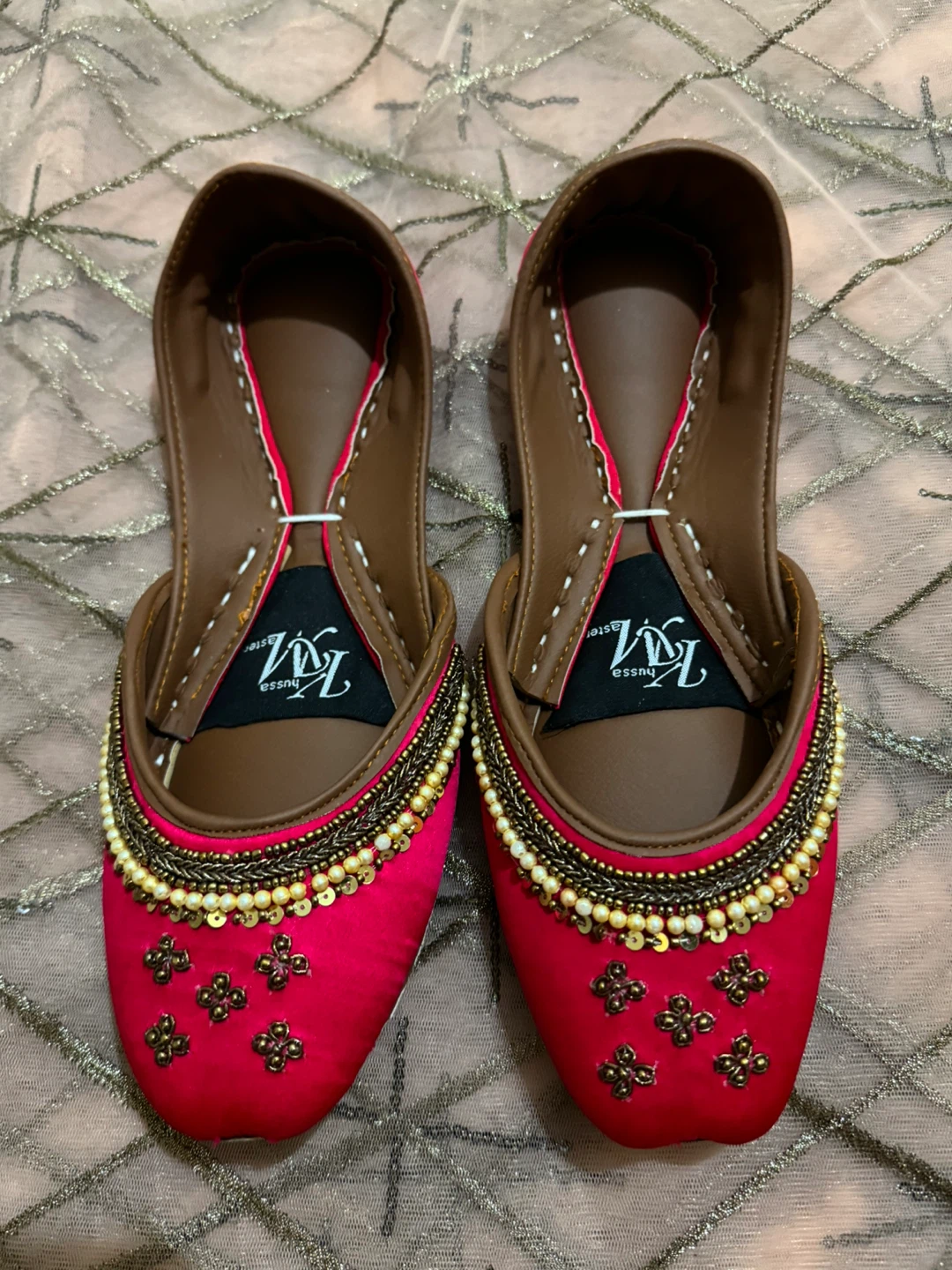RM Kussa Pink Beaded Jutti Shoes - photo 2