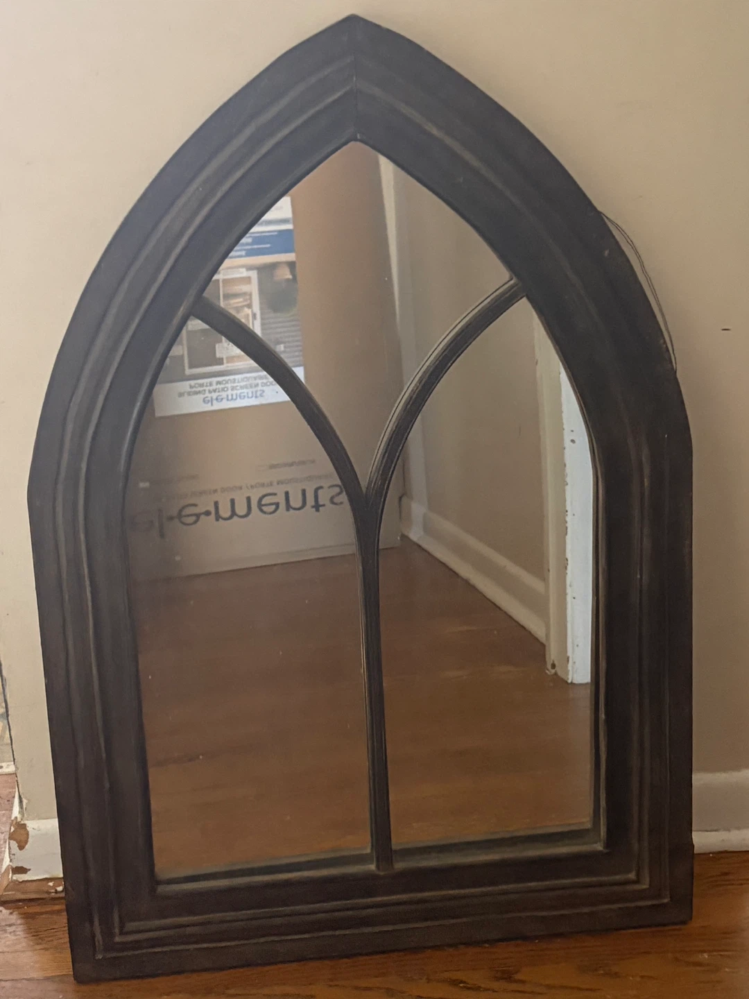 Solid Wood Vintage Arch Mirror