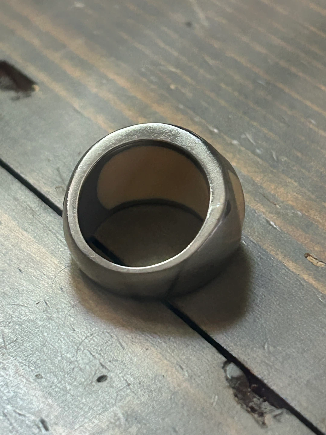Vintage Ring with Cream & Silver Pattern - incredible quality! - photo 2