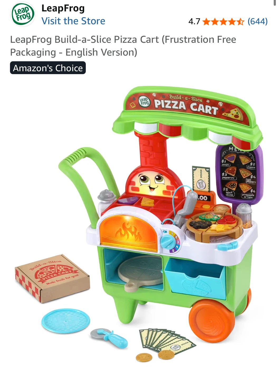 LeapFrog Build-a-Slice Pizza Cart - English Version