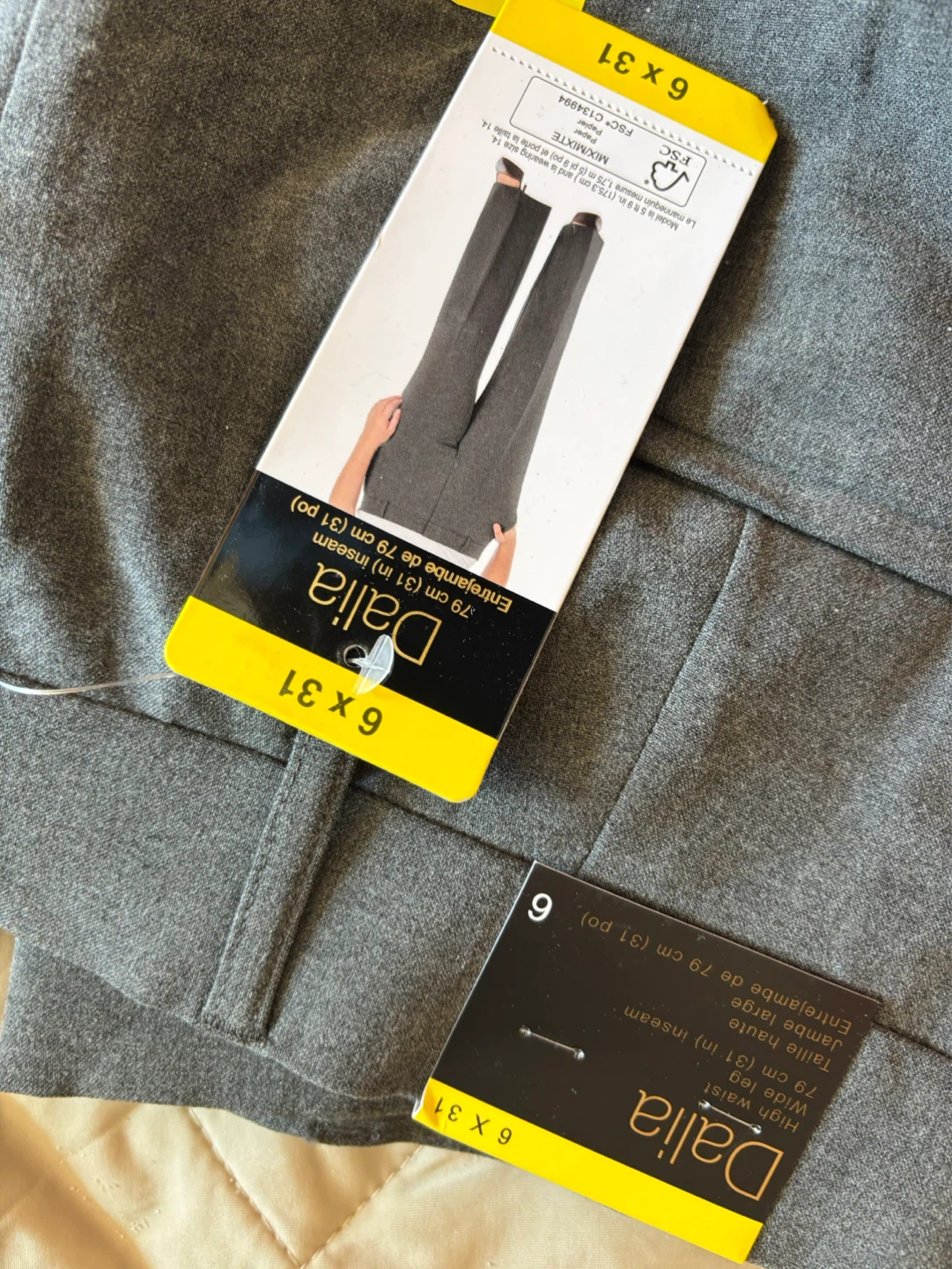 Dalia Grey Dress Pants 6 x 31 - photo 2