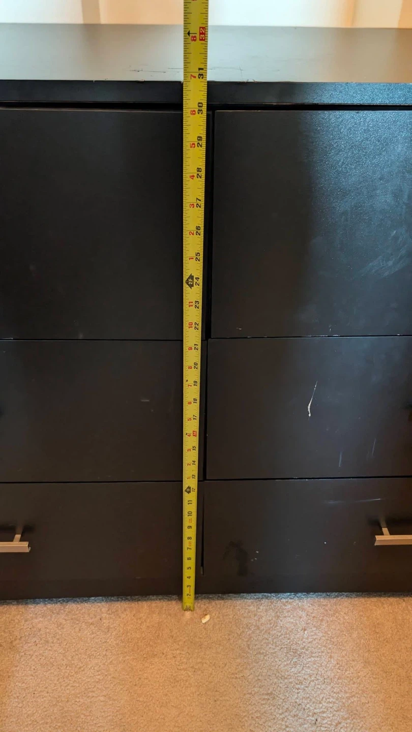 Black 6-Drawer Dresser - photo 4