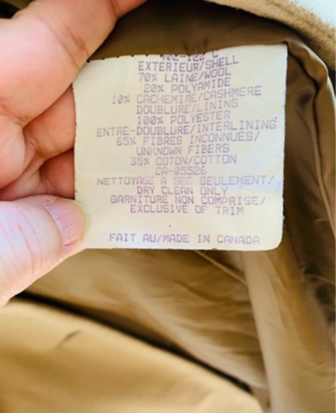Women Beige Fitted Coat Long Fall/Winter size 10 - photo 4