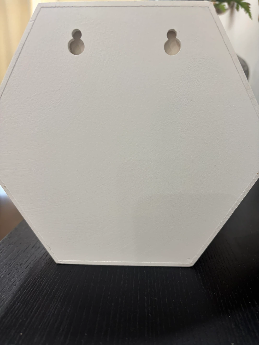 White Hexagon decorative wall Shelf small - photo 5