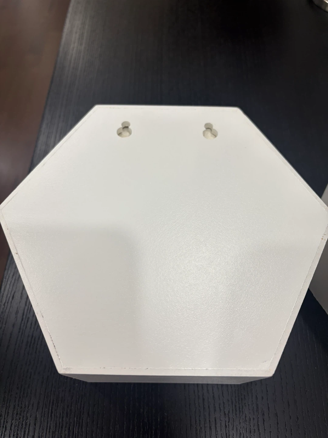 White Hexagon decorative wall Shelf small - photo 3