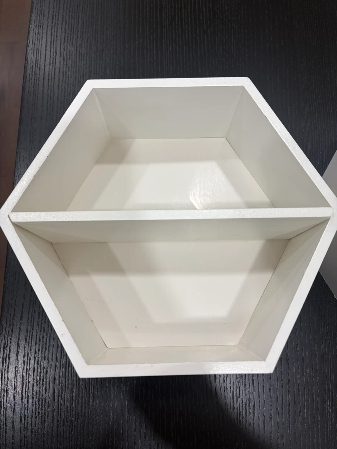White Hexagon decorative wall Shelf small