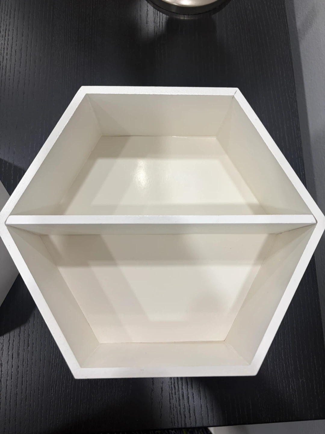 White Hexagon decorative wall Shelf small - photo 2