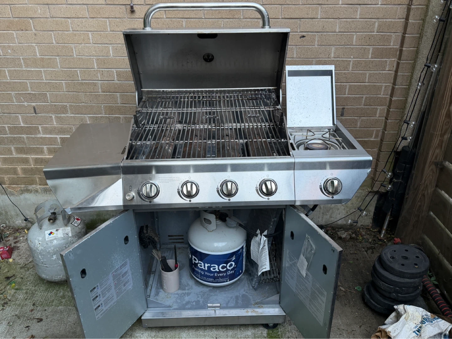 Nexgrill 4-Burner Propane Gas Grill with Side Burner