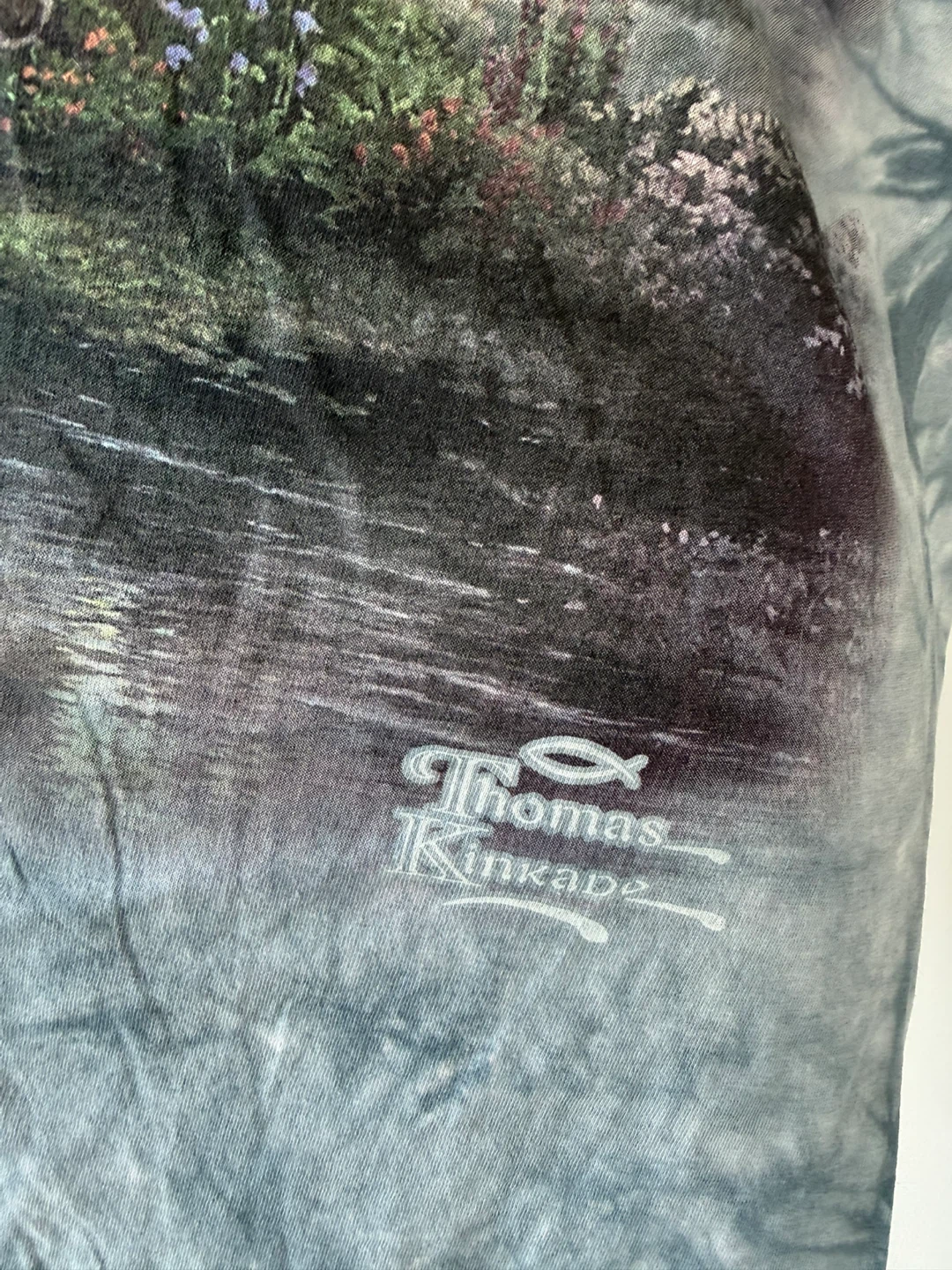 Vintage The Mountain Thomas Kinkade Tie-Dye T-Shirt by size XL - photo 5
