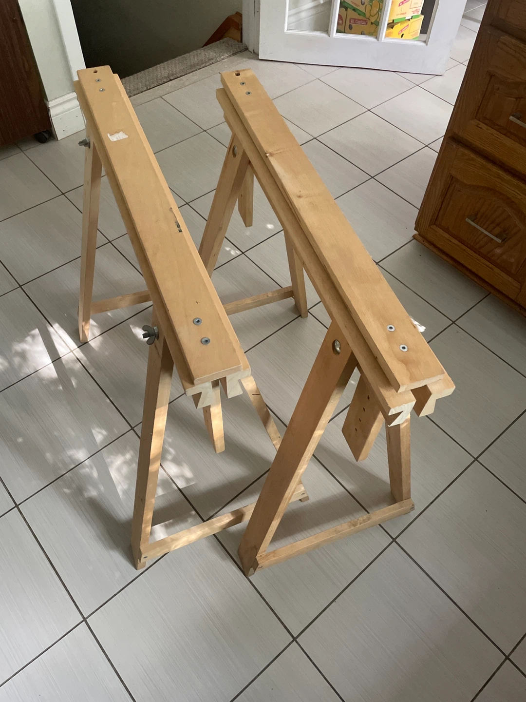 Wooden Sawhorses (Pair)