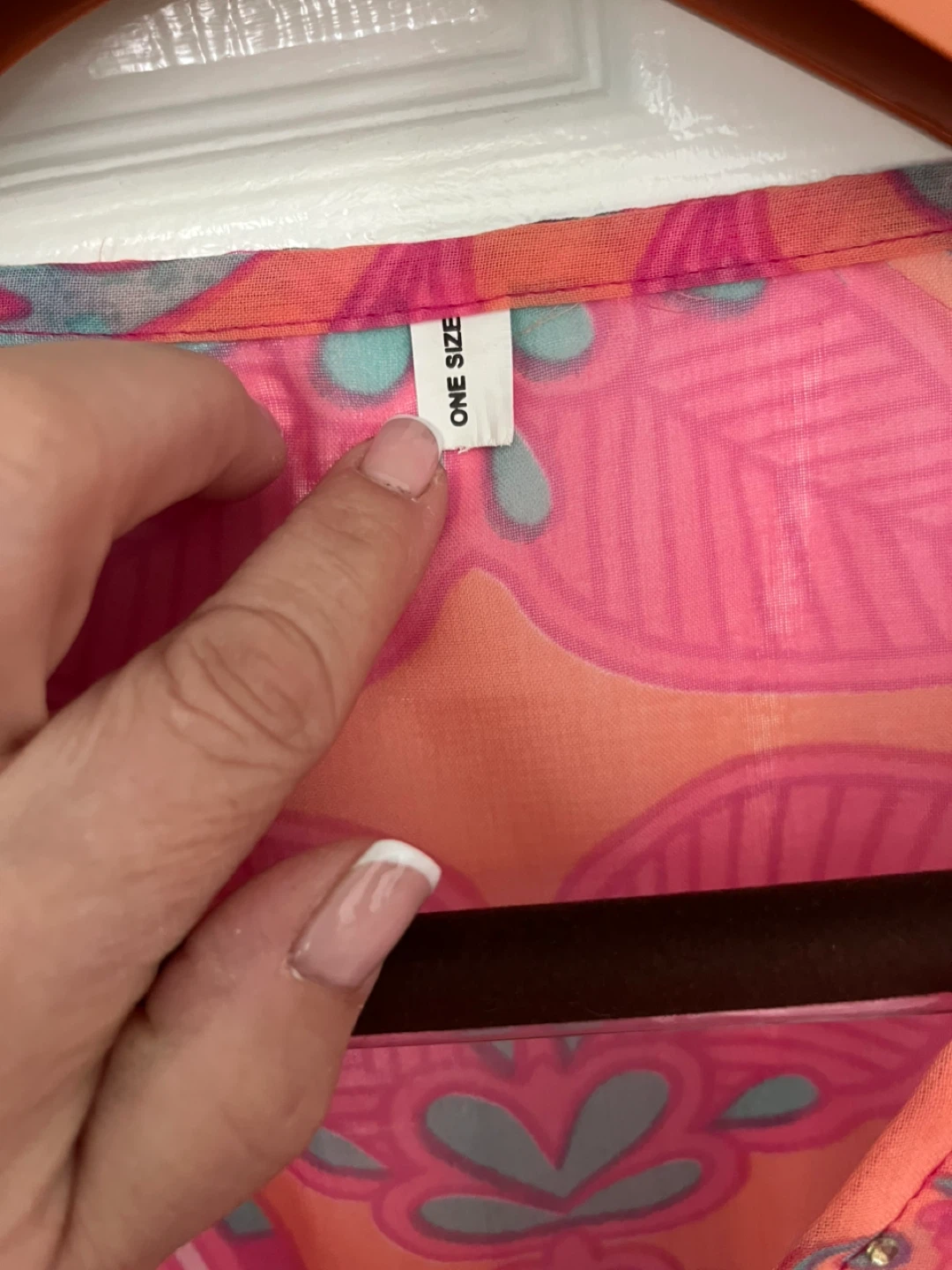 Pink Paisley Print coverup with Sequins - One Size - photo 3