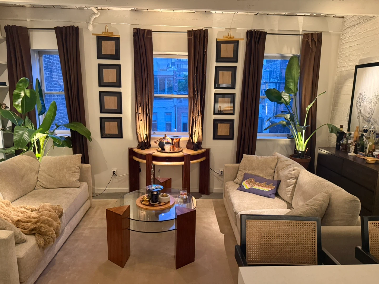 Twin set of Crate & Barrel Sofas