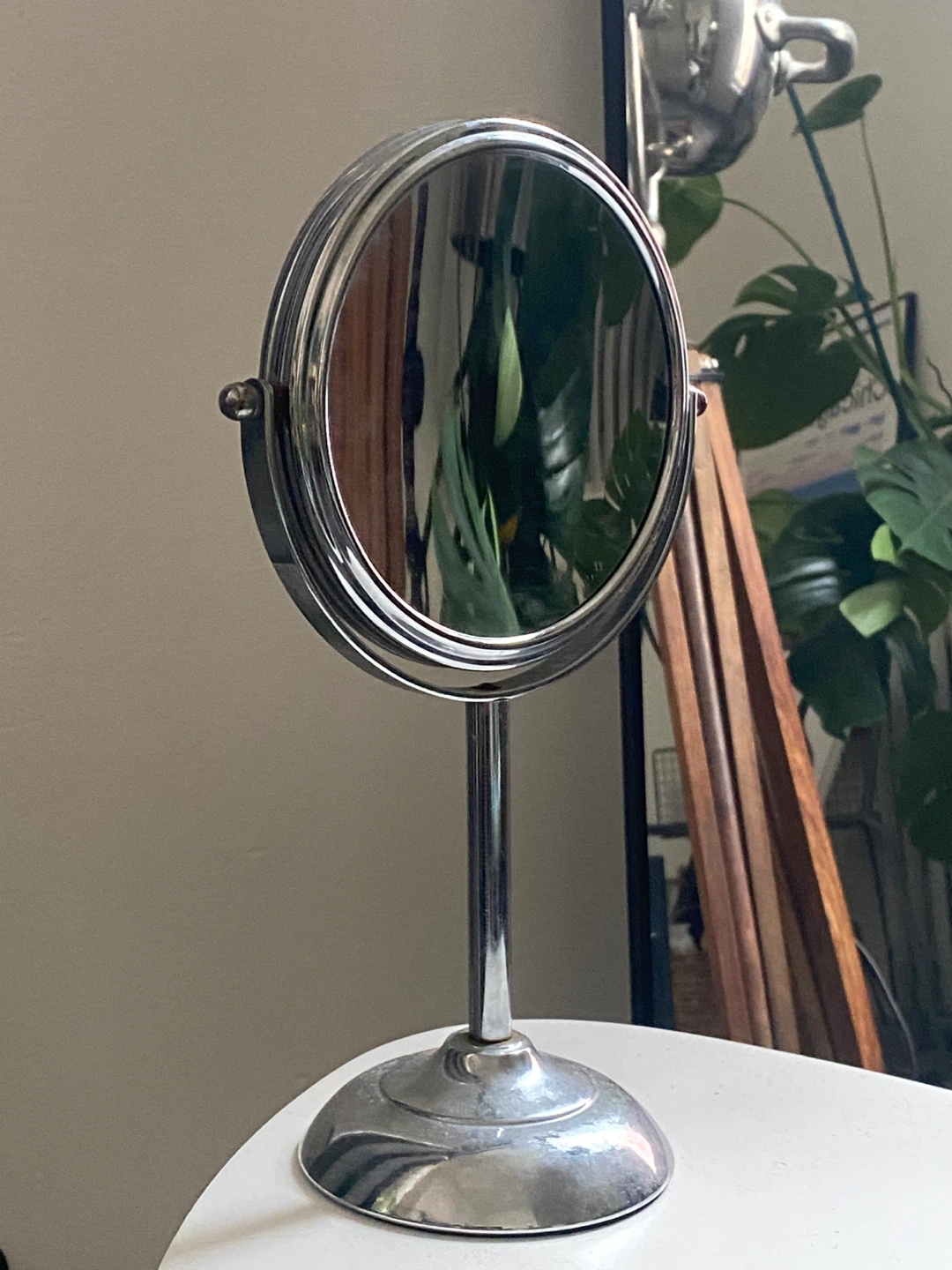 Silver Tabletop Vanity Mirror