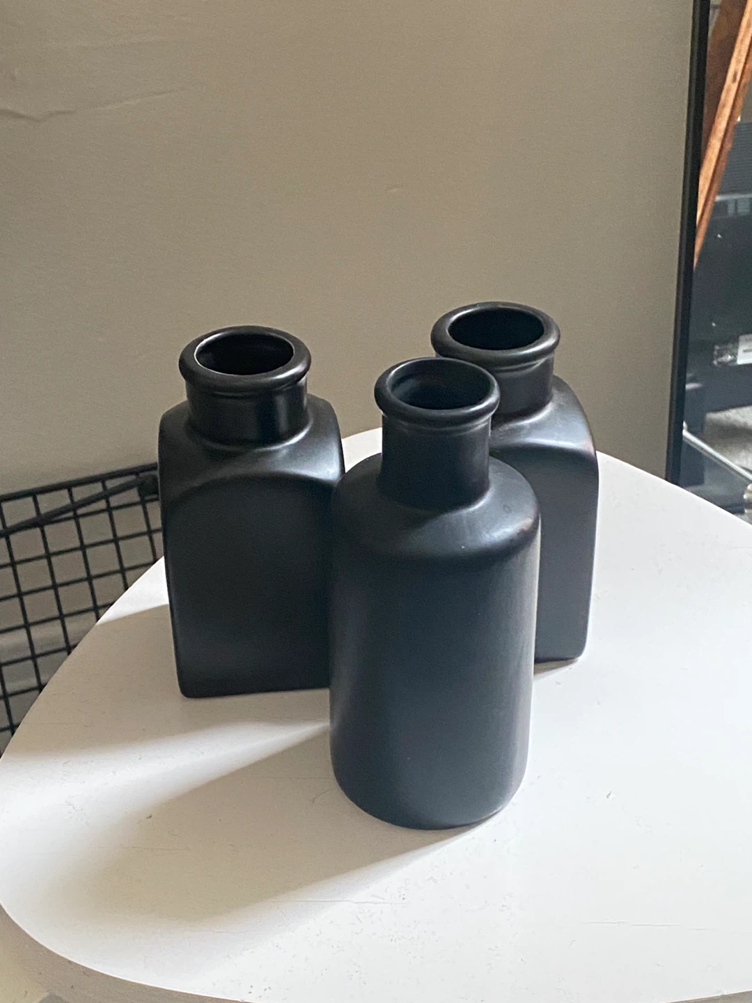 Small Black Vase Set