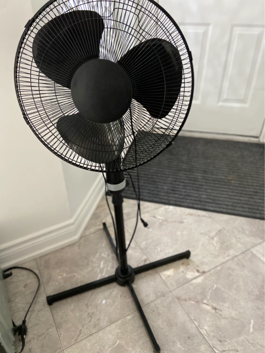Black standing fan