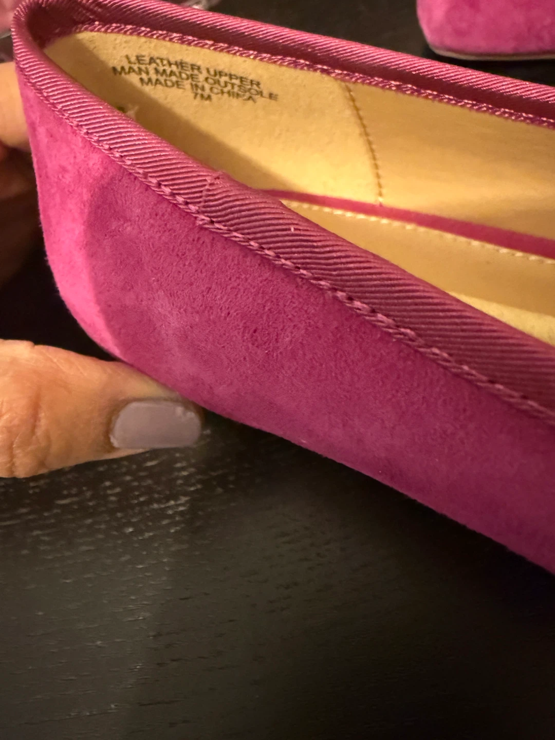 Talbots Pink Suede Bow Ballet Flats - photo 4