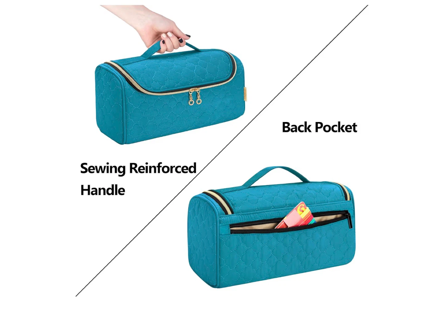 Teal Hanging Toiletry Bag for Dyson Airwrap - photo 3