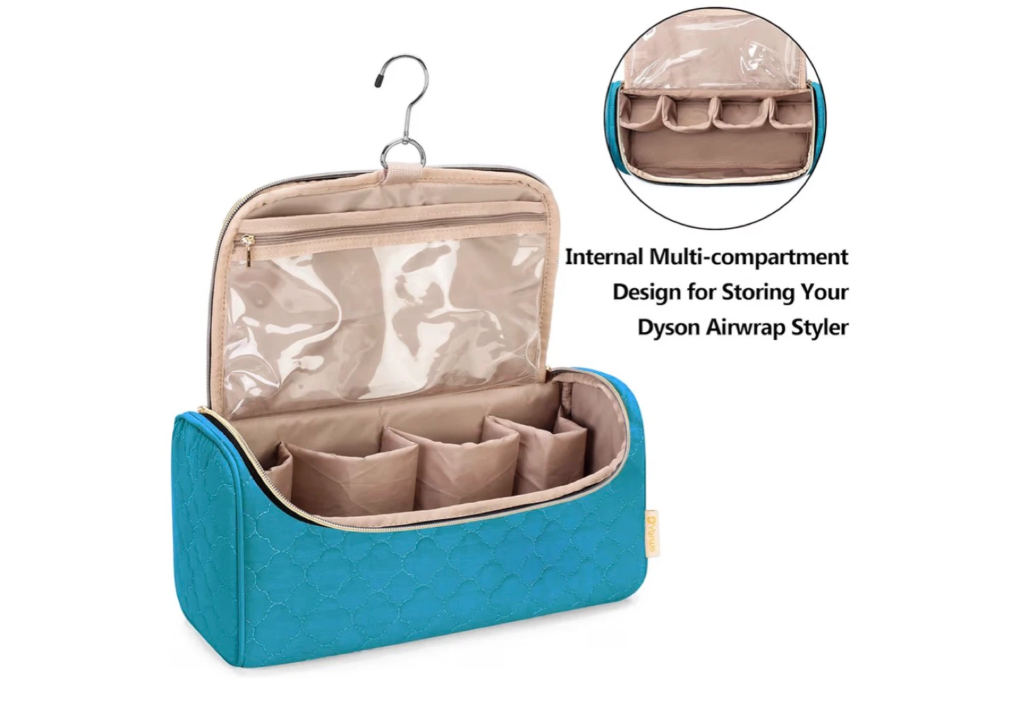 Teal Hanging Toiletry Bag for Dyson Airwrap - photo 4