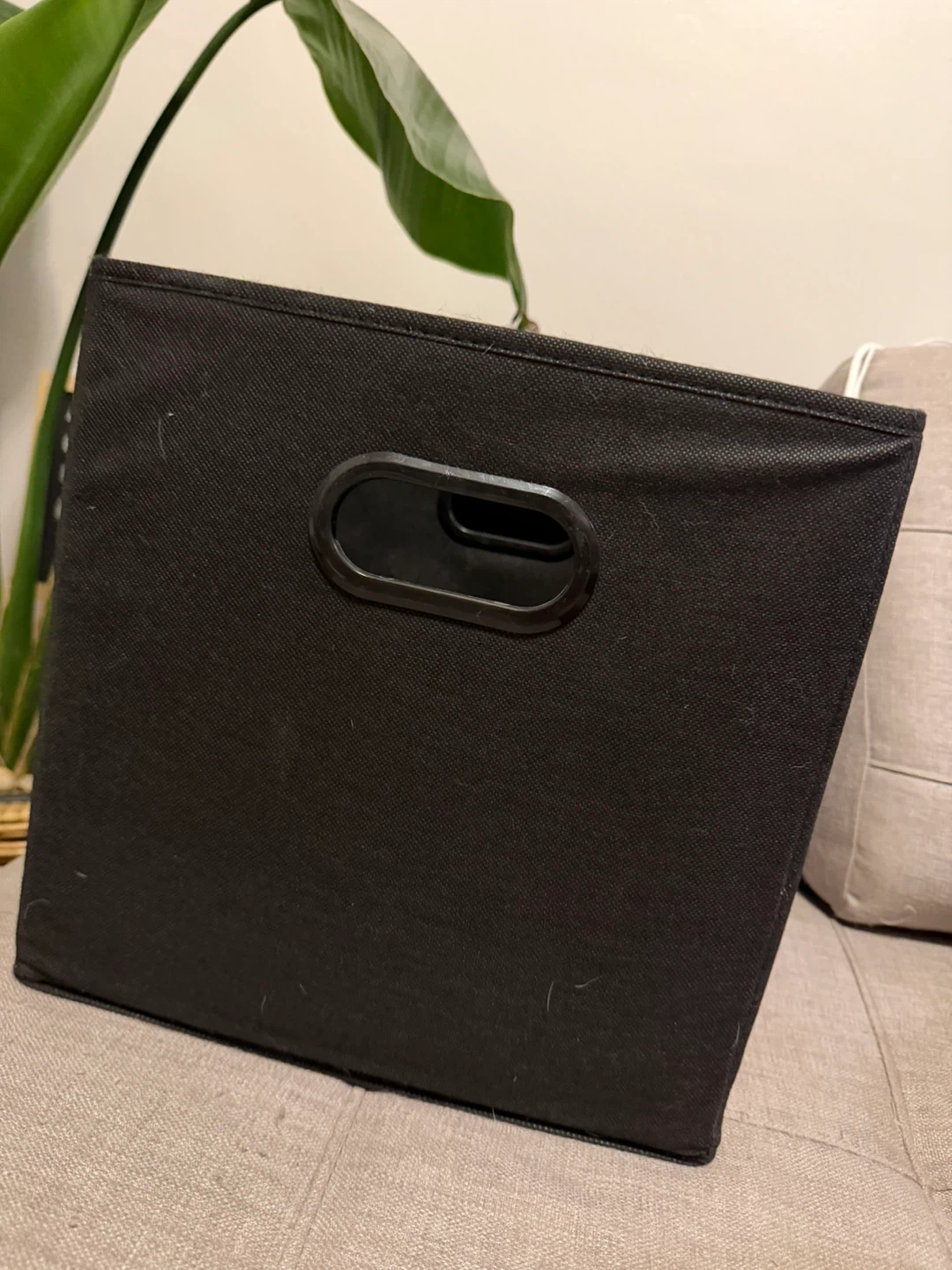 Black Collapsible Storage Bins with Handles - photo 2