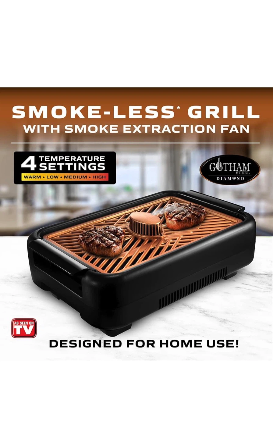 Gotham Steel Smokeless Grill with Smoke Extraction Fan