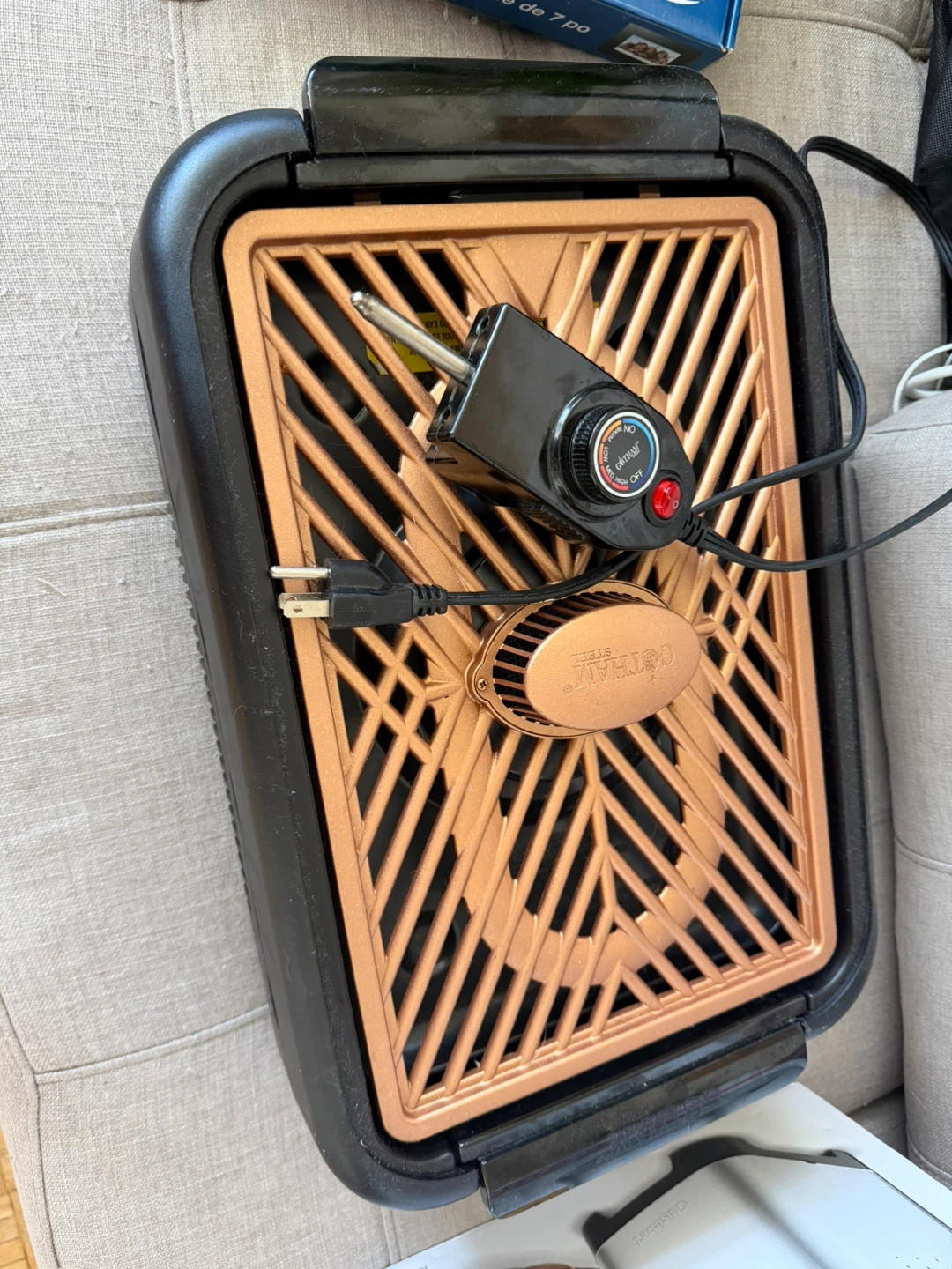 Gotham Steel Smokeless Grill with Smoke Extraction Fan - photo 3