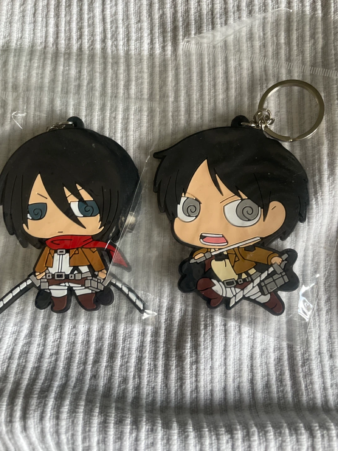 Attack on Titan Chibi Keychains Eren Mikasa Set - photo 2