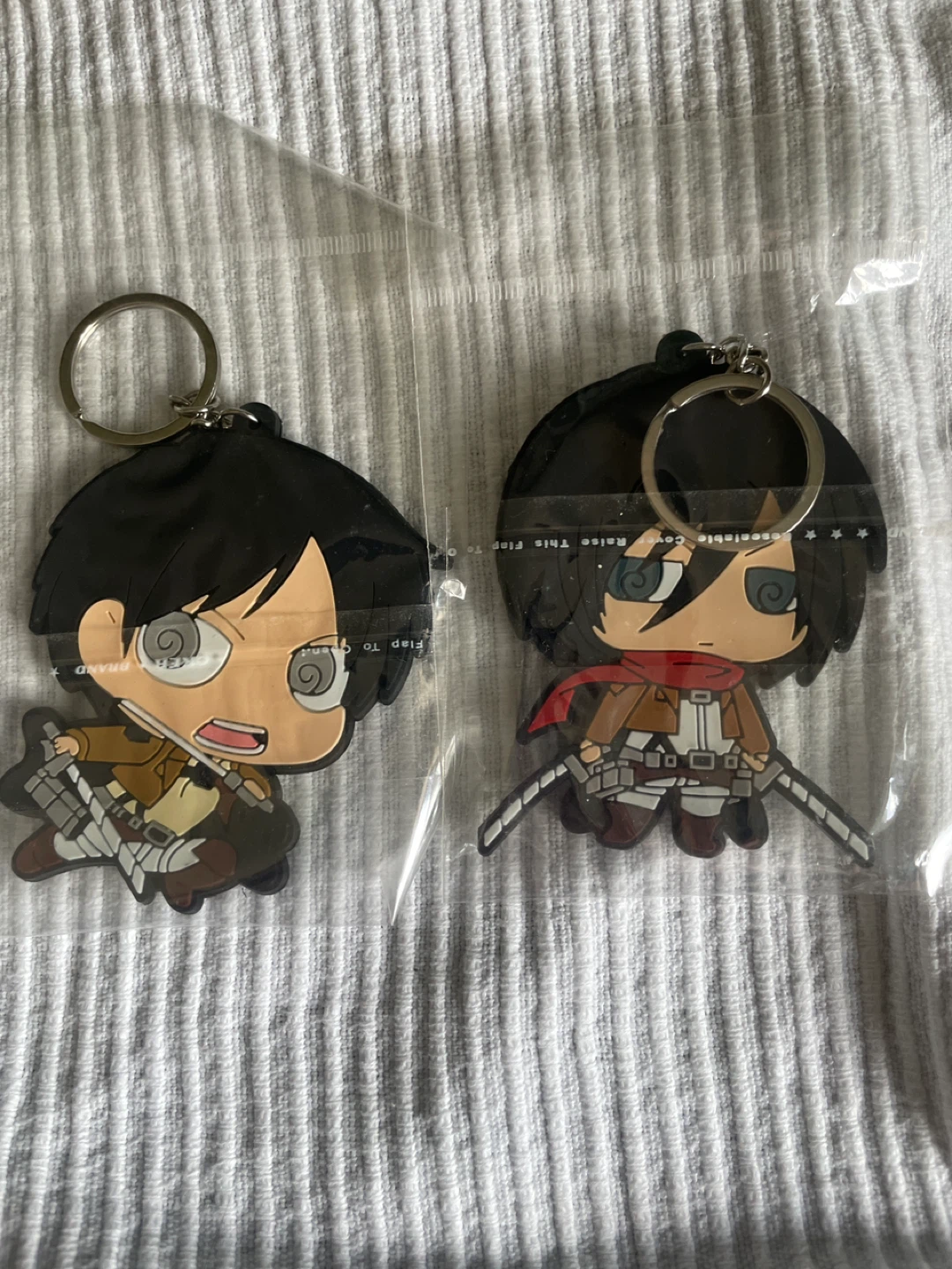 Attack on Titan Chibi Keychains Eren Mikasa Set - photo 4